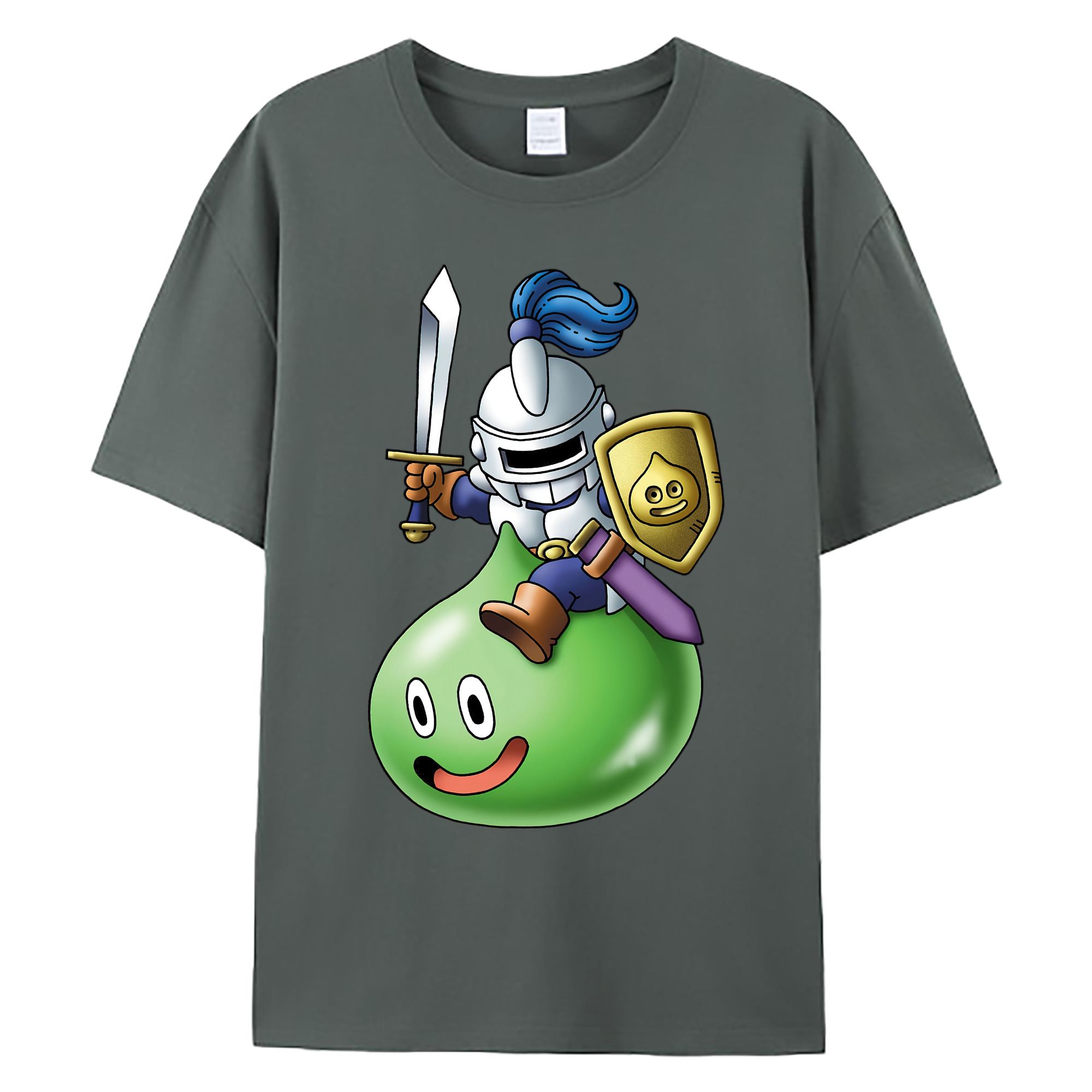 （画像用） ドラゴンクエスト Doragon Kuesuto Dragon Quest 綿100％ メンズ半袖Tシャツ｜肌触りやわらか＆通気性